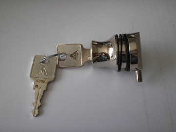 Hinged Glass Door Lock C/W 2 Keys