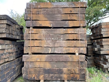 Used 'Square' Dutch Oak Grade 1 Hardwood Railway Sleepers FULL PACK
