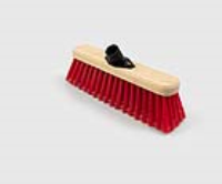 290MM SWEEPING BROOM RED PVC FILL C/W PLASTIC SOCKET FITTED - SOFT