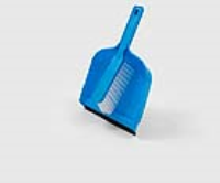 330 X 203MM DUSTPAN WITH STIFF BANISTER BRUSH - BLUE