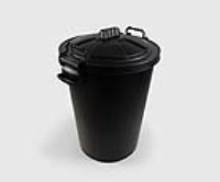 80L BLACK DUSTBIN WITH CLIP LID
