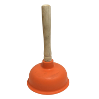 LARGE FORCE 361MM X 150MM&#216; SINK PLUNGER WITH ORANGE RUBBER CUP