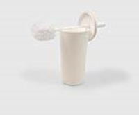 STIFF 385 X 142MM&#216; DOMED HEAD TOILET BRUSH WITH ENCLOSED HOLDER