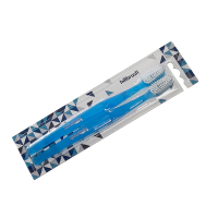 TOOTHBRUSHES - PACK OF TWO IN SEALED PACKAGING, SOFT, BLUE