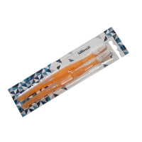 TOOTHBRUSHES - PACK OF TWO IN SEALED PACKAGING, SOFT, ORANGE