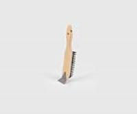 WIRE SCRATCH BRUSH WITH SCRAPER -  HEAVY DUTY, 4 ROWS