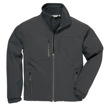 Embroidered Full Zip Black Jacket for Security