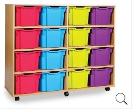 16 Extra Deep Tray Storage Unit For Staff Rooms