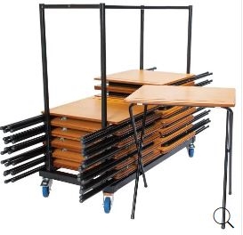 40 Exam Desks with horizontal Trolley For Classrooms