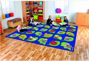 Back To Nature Bug Placement Rug For Nurseries