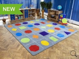 Geometric Shapes Placement Carpet 3m x 3m For Nurseries