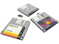 50 Copies of Floppy Disk USB Drives with Printed Labels
