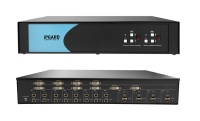SmartAVI SDVN-82-X - Secure Matrix - 8 Port Secure DVI-D Matrix KVM Switch with Audio, KB/Mouse USB Emulation and CAC Support (2 Users)