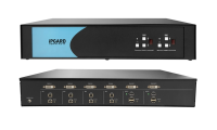 SmartAVI SDVN-42-X - Secure Matrix - 4 Port Secure DVI-D Matrix KVM Switch with Audio, KB/Mouse USB Emulation and CAC Support (2 Users)