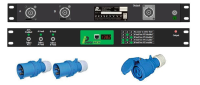 IP-AT-120-06-2X0G-32A2M - iPower ATS - Auto Transfer Switch, 2x32 Amp Input to 1 X 32Amp Output - Neutrik unit Connectors with 2 Mtr Adaptor leads to IND309 (ATS)