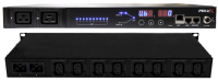 KWX-ATS16A8x2-H2C20    KWX 19" PDU  2 x Inputs C20 16A to 8x C13 + 2x C19 Rack mount Automatic Transfer Switch (8-12 ms Switching ) (KWX ATS). With bar unit remote monitoring tp Outlet metered KWX-N2 Range