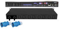 KWX-ATS32A8x2H2  PDUeX Auto Transfer Switch 2 x Inputs 32A IND309 to 8xC13 + 2xC19 Lockable Outlets, Surge Protected and  High speed (8-12 ms Switching ) 32 Amp Feed KWX-N2 Range