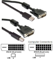 KVM-CK1-M58U202-03 3Mtr HQ KVM DVI-D & USB 2.0 ( KVM  Single Port cable set )