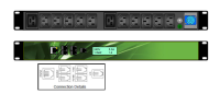 IPL-001-IP1-0F-3B - iPower - 1U 12 Outlet 10xC13 and 2xC19 16A Neutric - 16 Amp IND 309, 3Mtr Feed cable, Horizontal PDU Bar level Monitoring