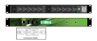 IPL-001-IP1-0G-3C - iPower - 1U 12 Outlet 10xC13 and 2xC19 32A Neutric - 32 Amp IND 309 3Mtr Feed cable, Horizontal PDU Bar level Monitoring