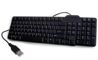 KBD-KYBAC100-101USB-BLK Slim Black 'Accuratus' USB Keyboard PS/2 (English)