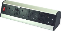 DESK-PDU-DT3-4P  - Desk Top Port Management Units Aluminium STD Angled style Modular PDU (4 x UK Socket)