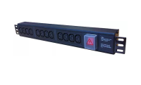 PDU-H-C13-12F-C14 12F Way Horizontal C13 Socket PDU to C14 Plug. Filtered / Surge Protected.