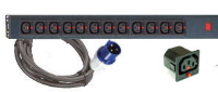 PDU-IECL-V-C1320-C194-16A   Mixed Ports 20x C13 & 4x C19   Locking Sockets ( IEC Lock )Vertical Rackmount PDU with 16Amp IND 309 Feed