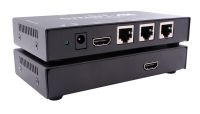 SmartAVI - HDX-400 - HDMI, CAT6, 3-Port HDMI Extender/Splitter, with local video output, & remote display upto 180ft (HDX-400S)