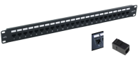 PP-LC-5E-24-CP Excel 24 Port  Cat5E Patch Panel - RJ45 Though Coupler  ( RJ45 Sockets F/F ) 100-309