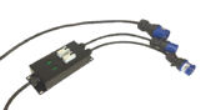 P2S-MCB-32X16-TL309 Power Splitter Input 1x 32Amp IND309 to 2x 16Amp Trailing lead IND309 Outputs with protective MCB Breakers 16Amp