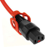 PEX-IECLP-OR-1.5  IEC Lock Plus 1.5Mtr Power Extension C13-C14 Colour Orange with Easy Release System IEC Locking C13 ( PC1530 )  IEC Lock +