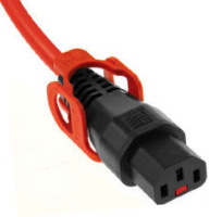 PEX-IECLP-OR-0.5  IEC Lock Plus 0.5Mtr Power Extension C13-C14 Colour Orange with Easy Release System IEC Locking C13 ( PC1520  ) IEC Lock +