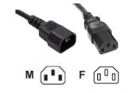 PEX-02-LSOH  Mains Power Extension Lead LSOH 10 Amp IEC 320 Plug- IEC 320 Socket. C13-C14 ( Power Cables Mains Cords ), 2 metres, LSOH Power cable