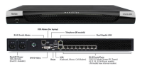 DSX2-8M-DC - Raritan - 8 port serial console server with dual-power DC and dual gigabit LAN.  Serial, USB and KVM local console ports.  19" rack mount kit.  Internal telephone modem