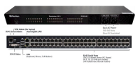 DSX2-48M - Raritan - 48 port serial console server with dual-power AC, dual gigabit LAN.  Serial, USB and KVM local console ports. 19" rack mount kit.  Internal telephone modem