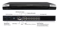 DSX2-16M - Raritan - 16 port serial console server with dual-power AC, dual gigabit LAN.  Serial, USB and KVM local console ports. 19" rack mount kit.  Internal telephone modem