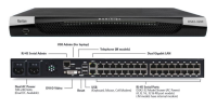DSX2-32M-DC - Raritan - 32 port serial console server with dual-power DC and dual gigabit LAN.  Serial, USB and KVM local console ports.  19" rack mount kit.  Internal telephone modem