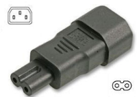 A-P-C14-C7  Power Adaptor 240 Volt C14 Plug - C7 Socket  "Fig 8 Style" ( Adaptor Power)