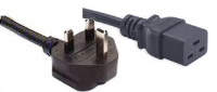 PUK13-C1916-02 2Mtr. 13 Amp UK Mains Plug - C19  16 Amp. Socket  1.5mm cores power cable