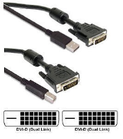 KVM-CK2-M58U202-03 3Mtr HQ KVM DVI-D & USB 2.0 ( KVM Switch 2 Port cable set )