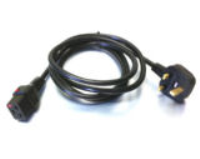 PUK-IECL-C19-BK-02  IEC Lock 2 Mtr Power Lead UK Mains 13 Amp Plug 13 Amp fused - Locking IEC 320 C19 Socket. Colour Black 1.5mm core ( PC1214C  PC1214 )