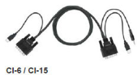 AH-CI-15 Austin Hughes 4.5 CI Combo Range DVI-D KVM Cables with USB capability connection to computers