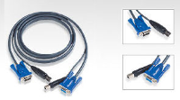 2l-5005U 5 Mtr  USB KVM Cable at PC Side For USB, USB Mac Computer. combined VGA M-F /USB A-B