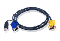2L-5202UP  Aten Integrated KVM All in One Cable for USB Computers with Audio to Aten KVM Drawer Switch( KVM Cable )2 Mtr Length