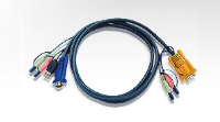 2L-5303U - Aten Integrated KVM All in One Cable for USB Computers with Audio to Aten switch( KVM Cable )3 Mtr Length