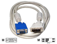 CAB-DVIIMVM006  Rose DVI-I Male - VGA HD15 Male Cable 6 ft   1.8 Mtr