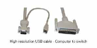 CAB-CXUSBC010 - Rose - Ultracable D25 - USB HD15 + USBM, 10 feet.  Computer to Rose KVM Switch Cable ( Rose USB Cable )