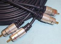 PHONO-D-GP-10 10 Mtr Dual Phono Patch Audio Lead. Gold Plated Connectors