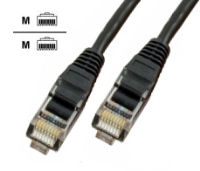 C67-UTP-03 Category 6 UTP Patch Cable EV1, 3 metres, colour Black (Network Cat6 Cable)